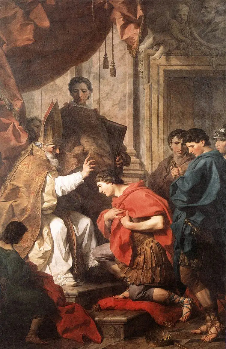 Saint Ambroise absout Théodose - Pierre Subleyras