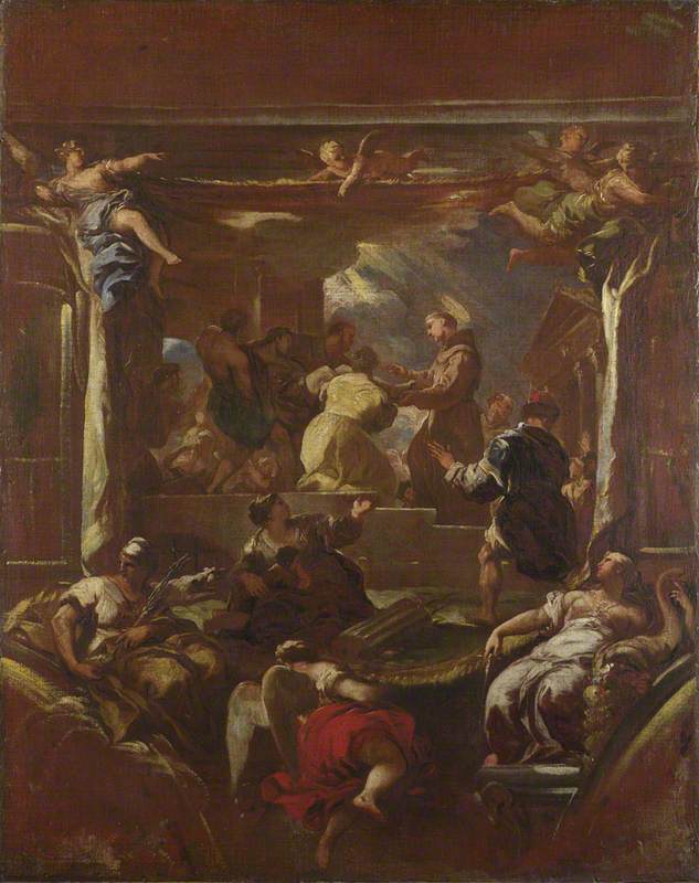 Saint Antoine de Padoue restaure le pied d'un homme - Luca Giordano