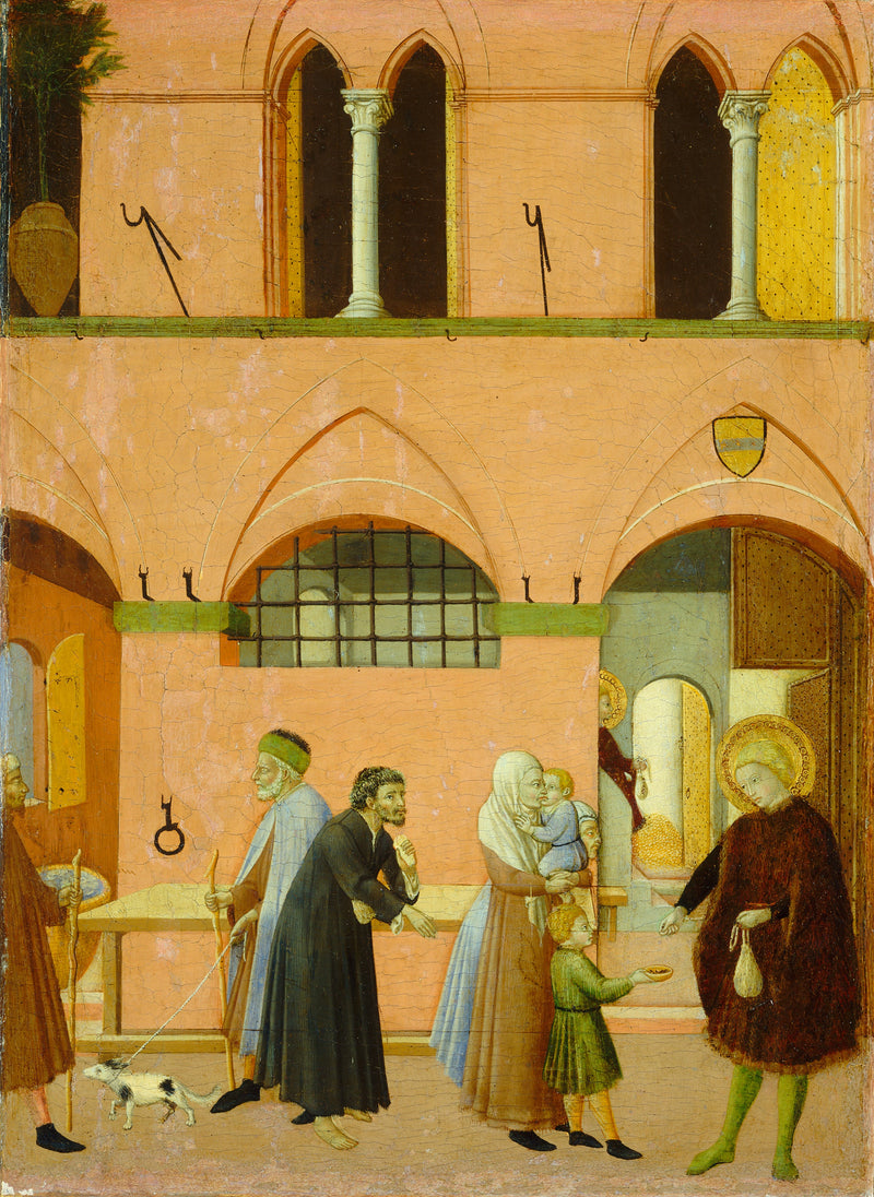 Saint Antoine distribuant ses richesses aux pauvres - Master of the Osservanza