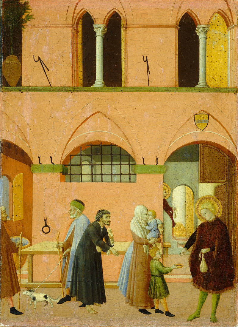 Saint Antoine distribuant ses richesses aux pauvres - Master of the Osservanza