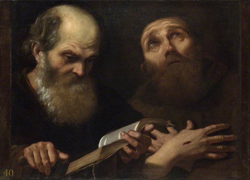 Saint Antoine l'Abbé et Saint François d'Assise - Andrea Sacchi