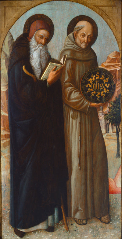 Saint Antoine l’abbé et Saint Bernardin de Sienne - Iacopo Bellini - Alpha Reproduction