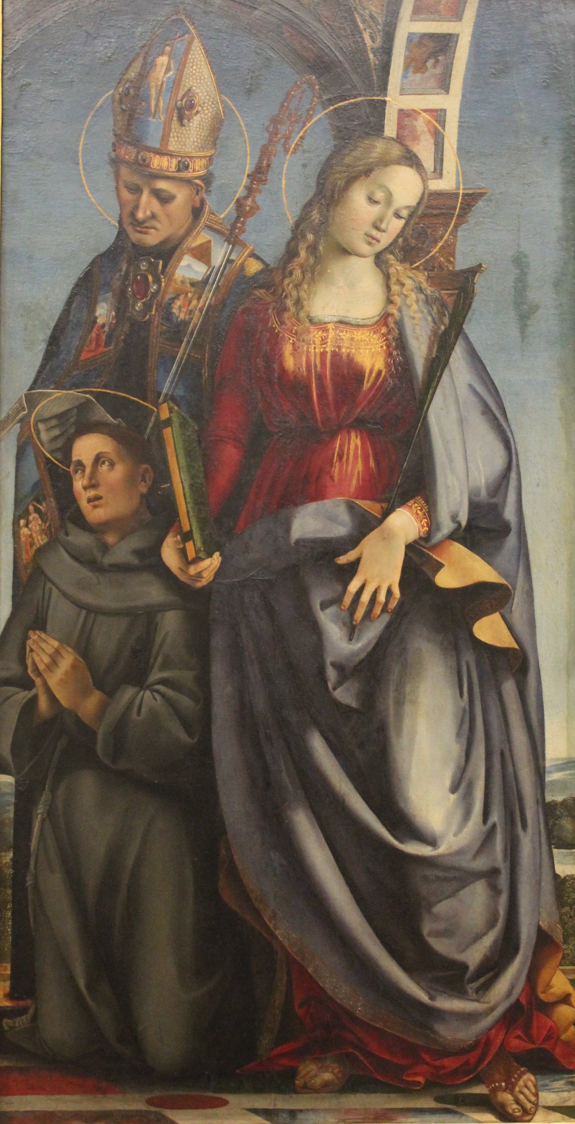 Saint Augustin, sainte Catherine d'Alexandrie et saint Antoine de Padoue - Luca Signorelli