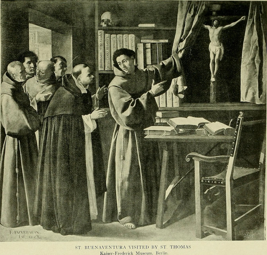 Saint Bonaventure et saint Thomas d'Aquin devant le Crucifix - Francisco de Zurbarán