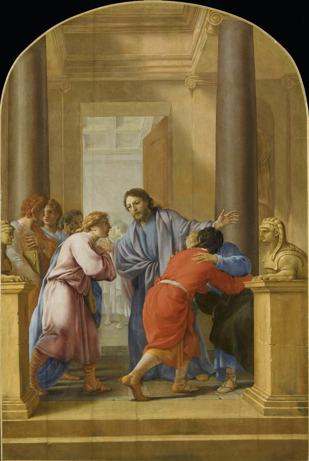 Saint Bruno engage ses disciples et ses amis à quitter le monde - Eustache Le Sueur - Alpha Reproduction