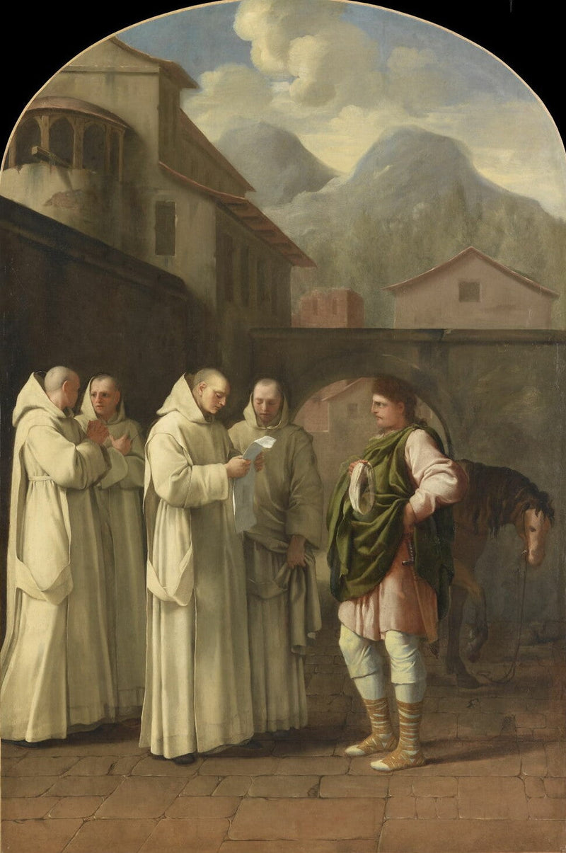 Saint Bruno reçoit un message du pape - Eustache Le Sueur
