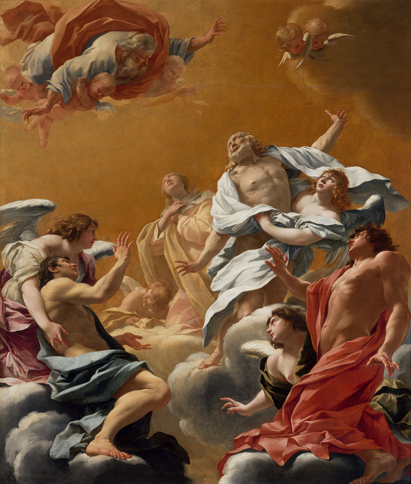 Saint Eustache et sa famille portés au ciel - Simon Vouet
