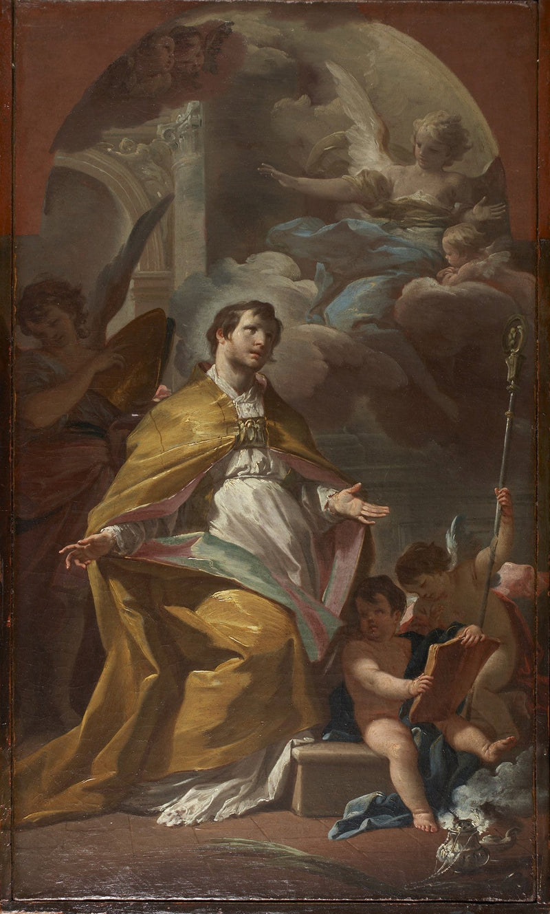 Saint évêque en prière - Corrado Giaquinto