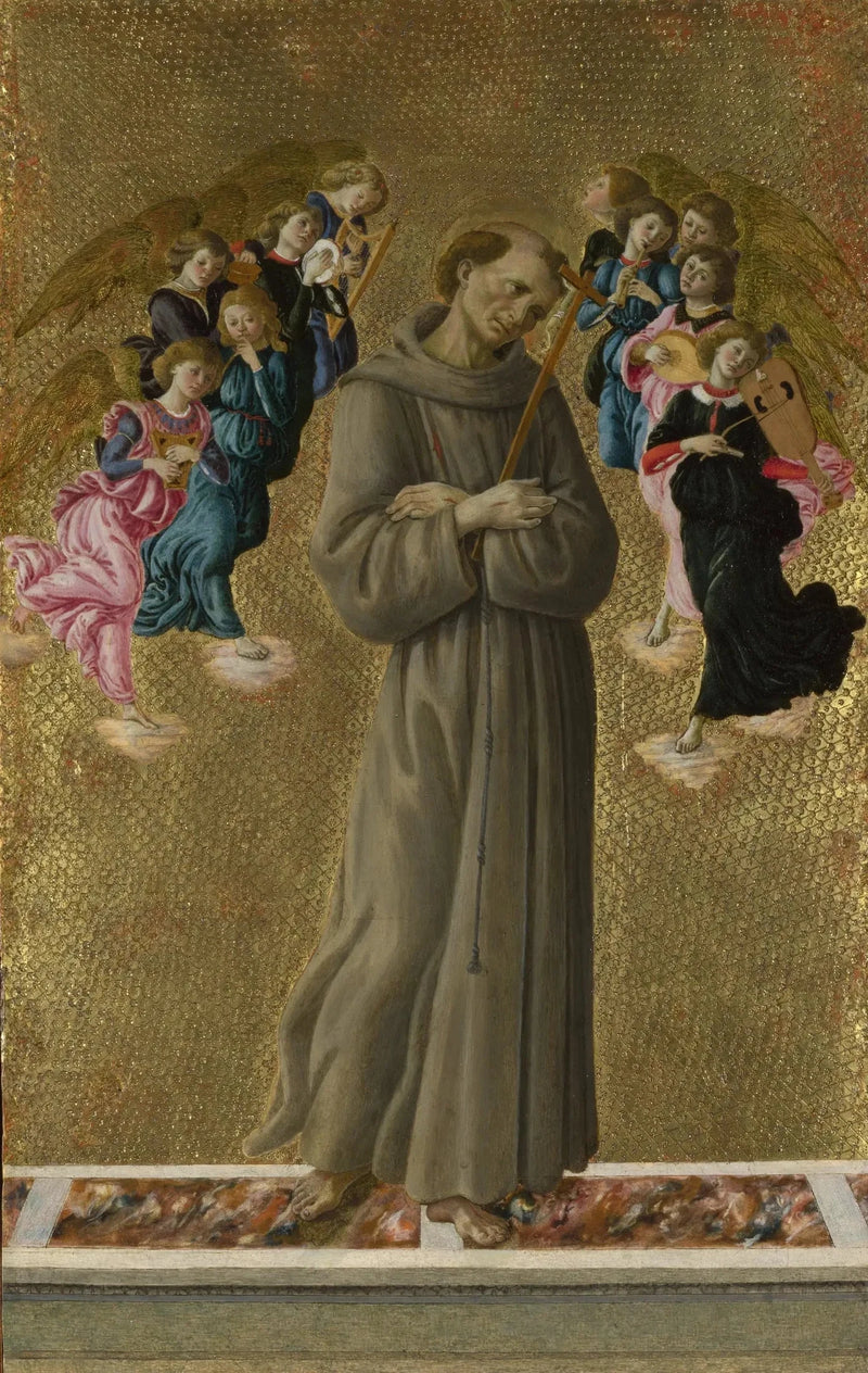 Saint François d’Assise avec des anges, vers 1475-1480 – Botticelli