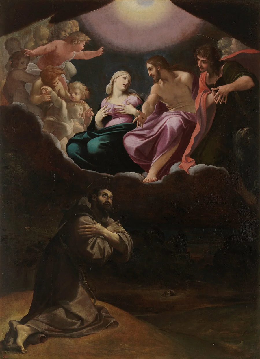 Saint François d'Assise dans la Portioncule - Ludovico Carracci
