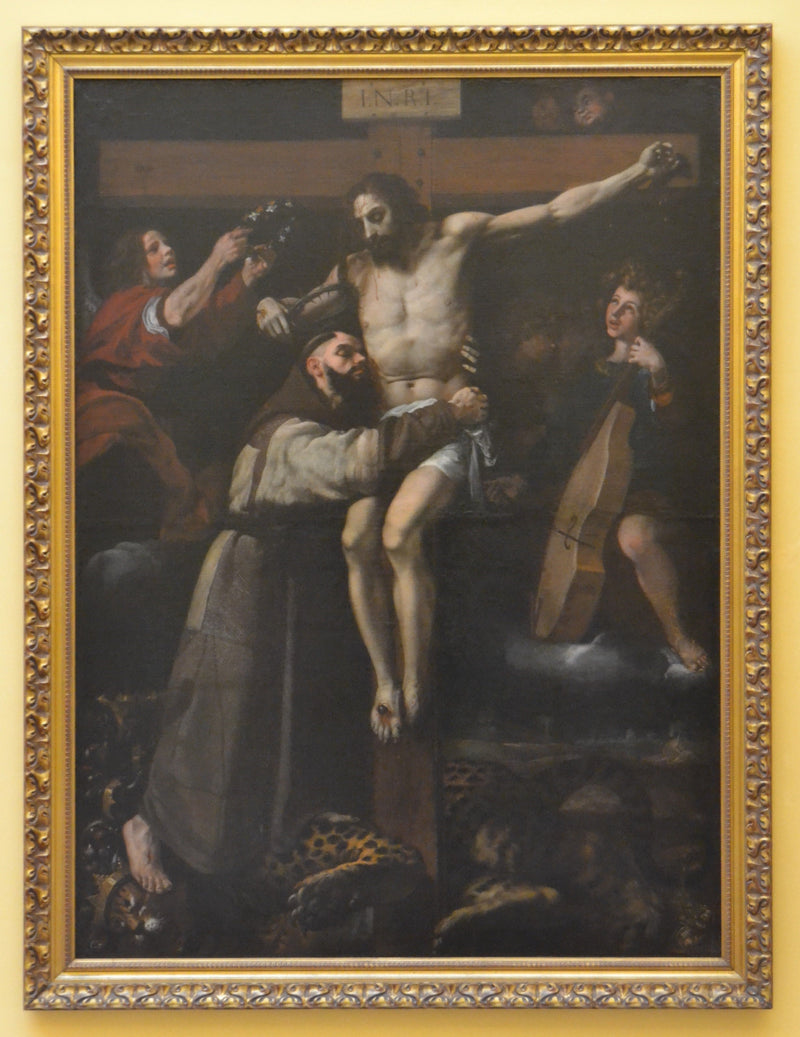 Saint François d'Assise embrassant le Christ sur la croix - Francisco Ribalta