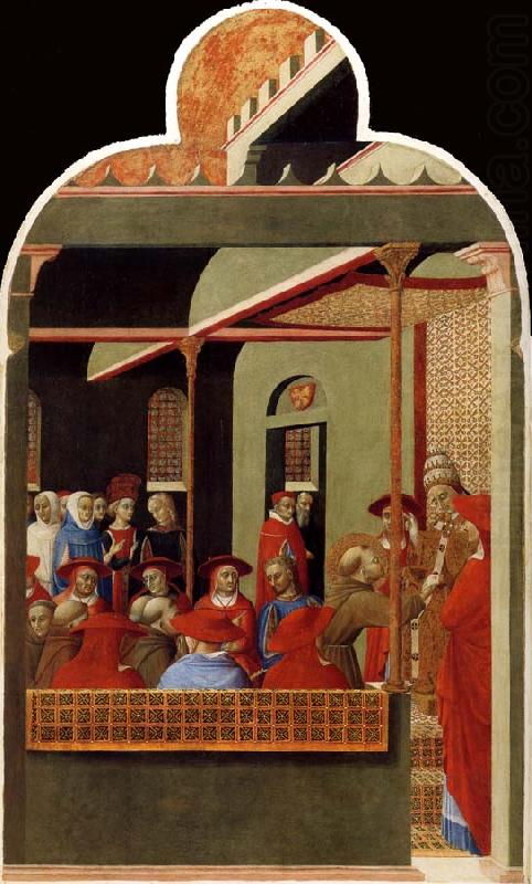 Saint François devant le pape Honorius III - Stefano di Giovanni (Sassetta)
