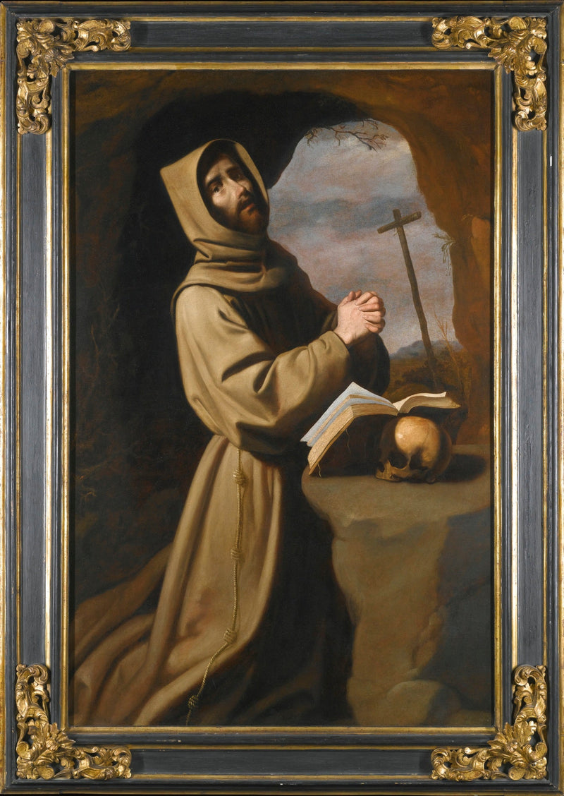 Saint François priant dans une grotte - Francisco de Zurbarán