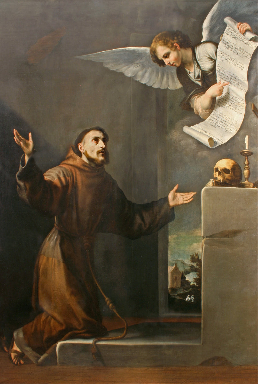 Saint François reçoit les sept privilèges de l'Ange - Jusepe de Ribera