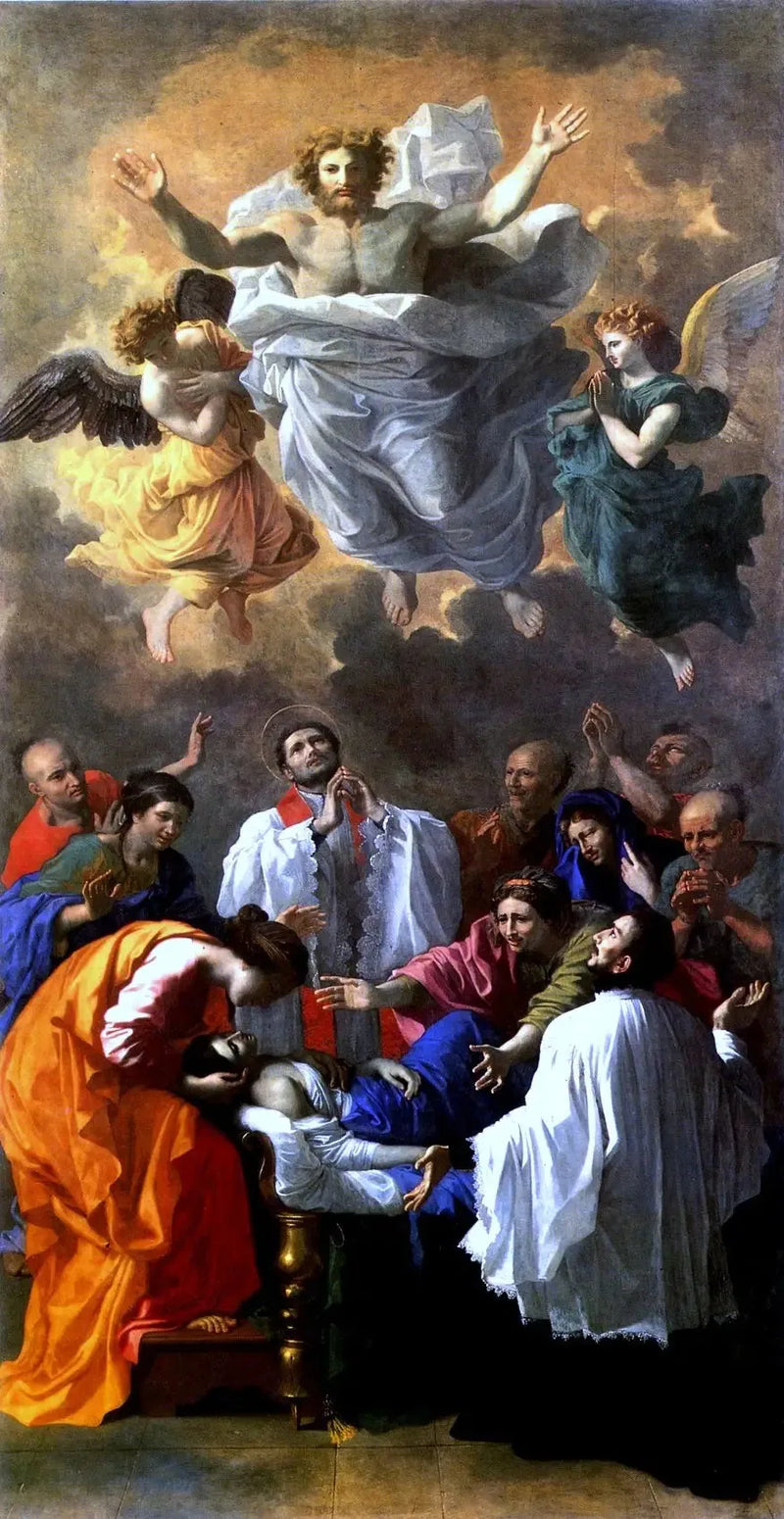 Saint François-Xavier rappelant à la vie la fille d'un habitant de Cangoxima, au Japon - Nicolas Poussin
