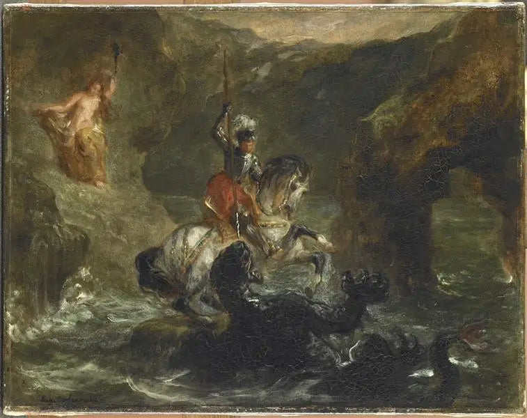 Saint Georges combattant le dragon - Eugène Delacroix