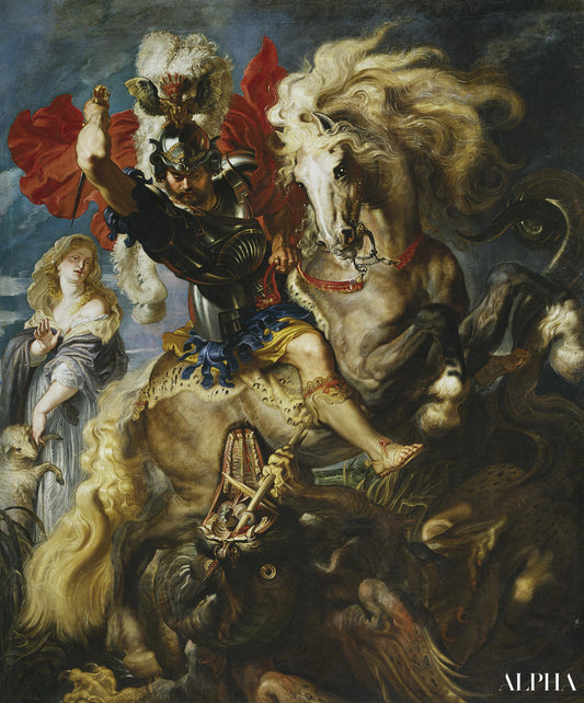 Saint Georges et le Dragon (Rubens) - Peter Paul Rubens - Reproductions de tableaux et peintures haut de gamme