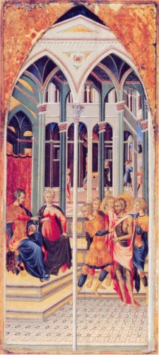 Saint Jean-Baptiste accusant Hérode - Giovanni di Paolo