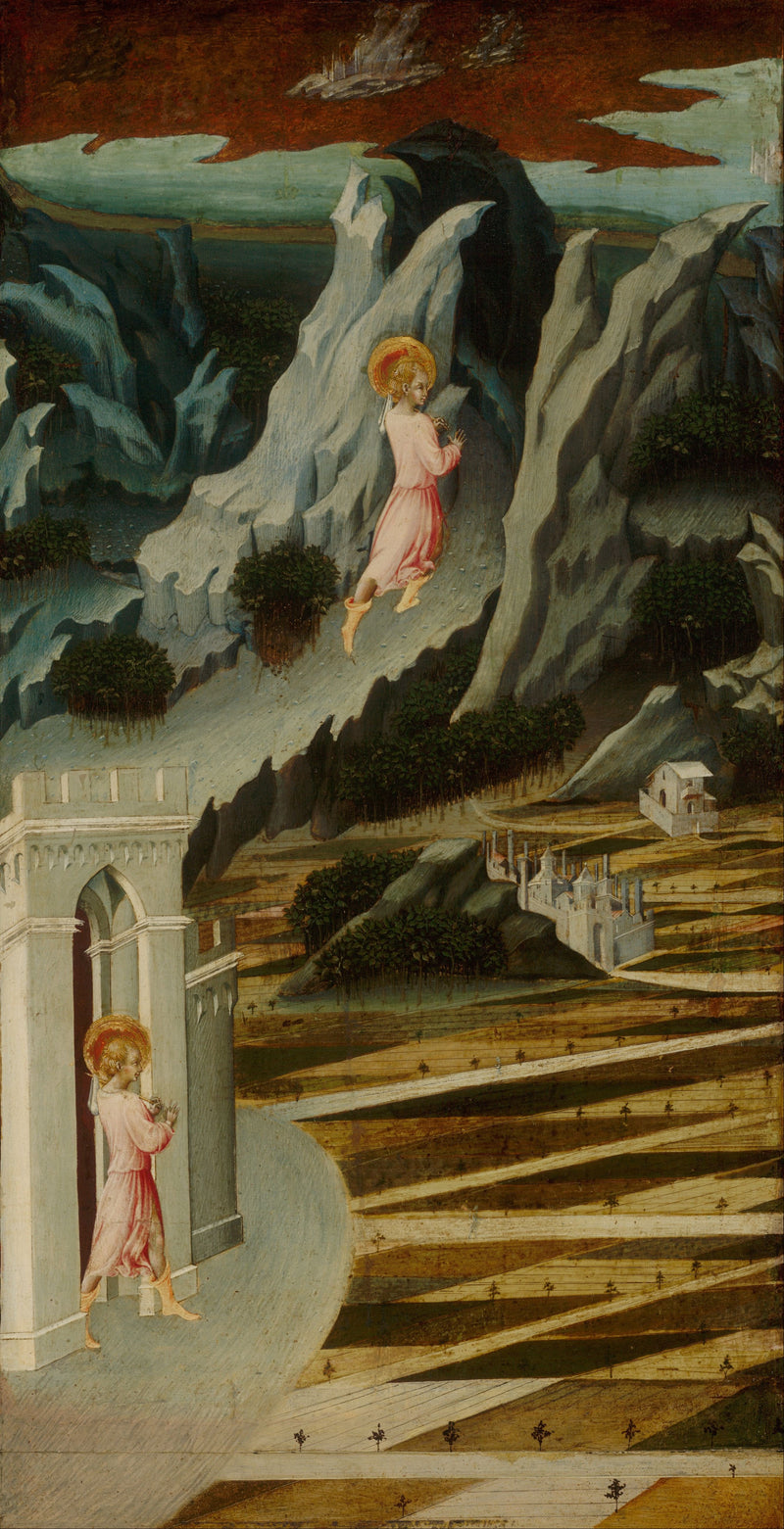 Saint Jean-Baptiste entrant dans le désert - Giovanni di Paolo