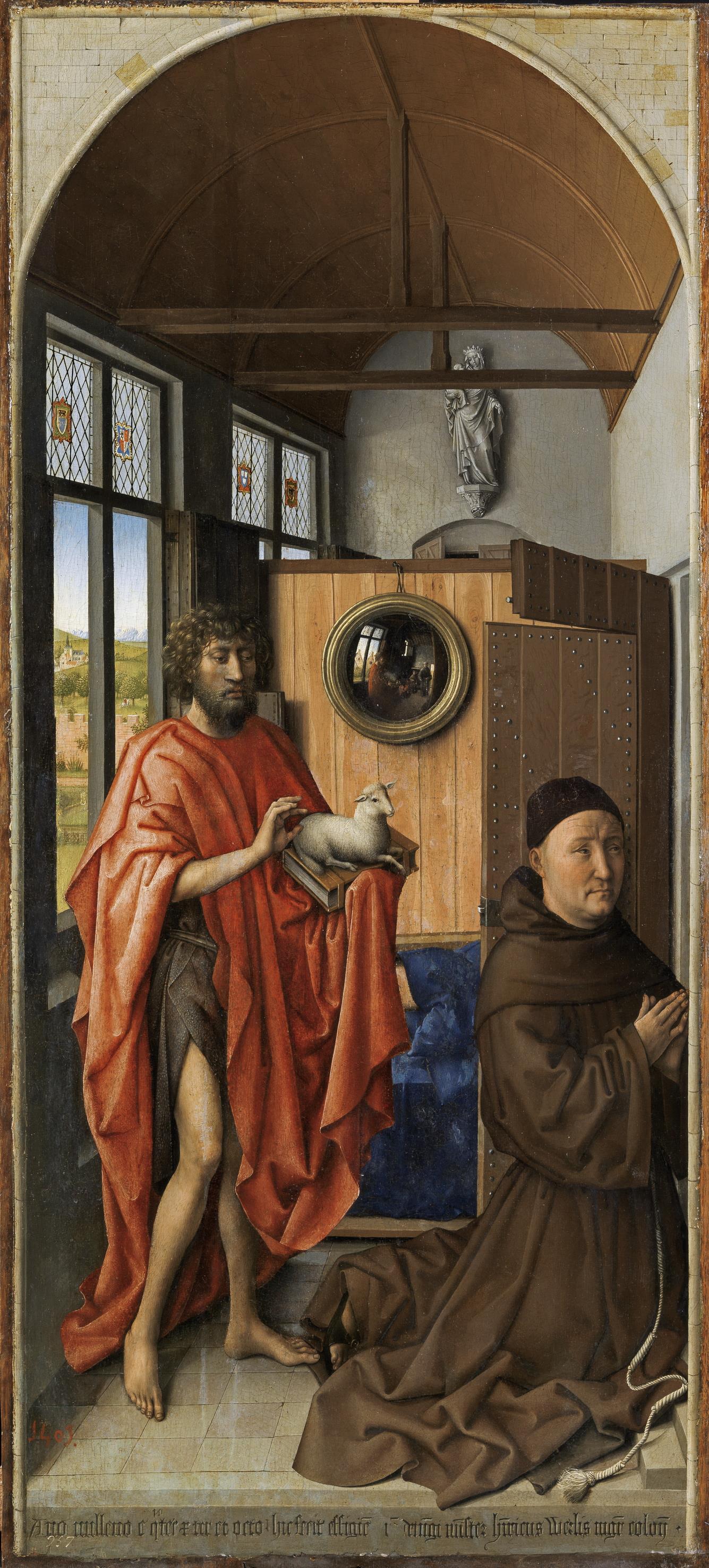 Saint Jean-Baptiste et le maître franciscain Henri de Werl - Robert Campin - Alpha Reproduction