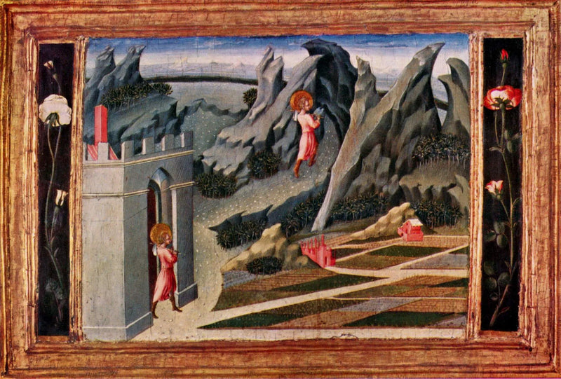 Saint Jean-Baptiste se retire dans le désert - Giovanni di Paolo