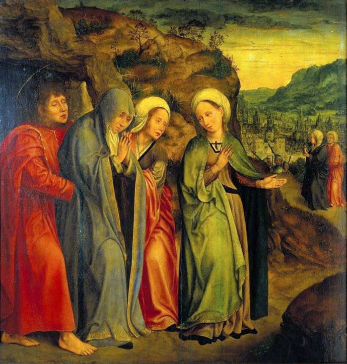 Saint Jean et les femmes au tombeau du Christ - Quentin Metsys
