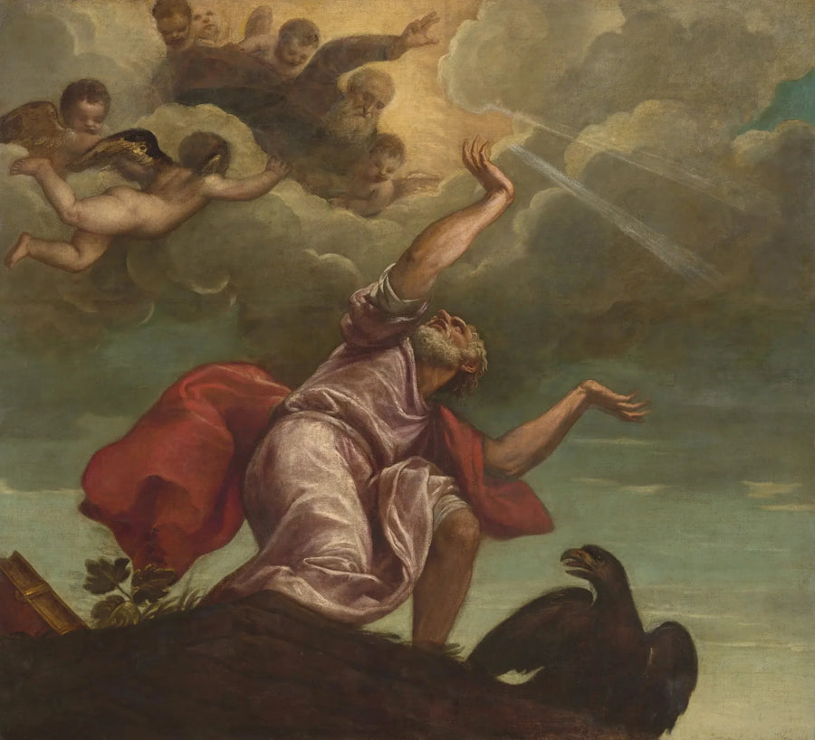 Saint Jean l'Évangéliste à Patmos - Titian
