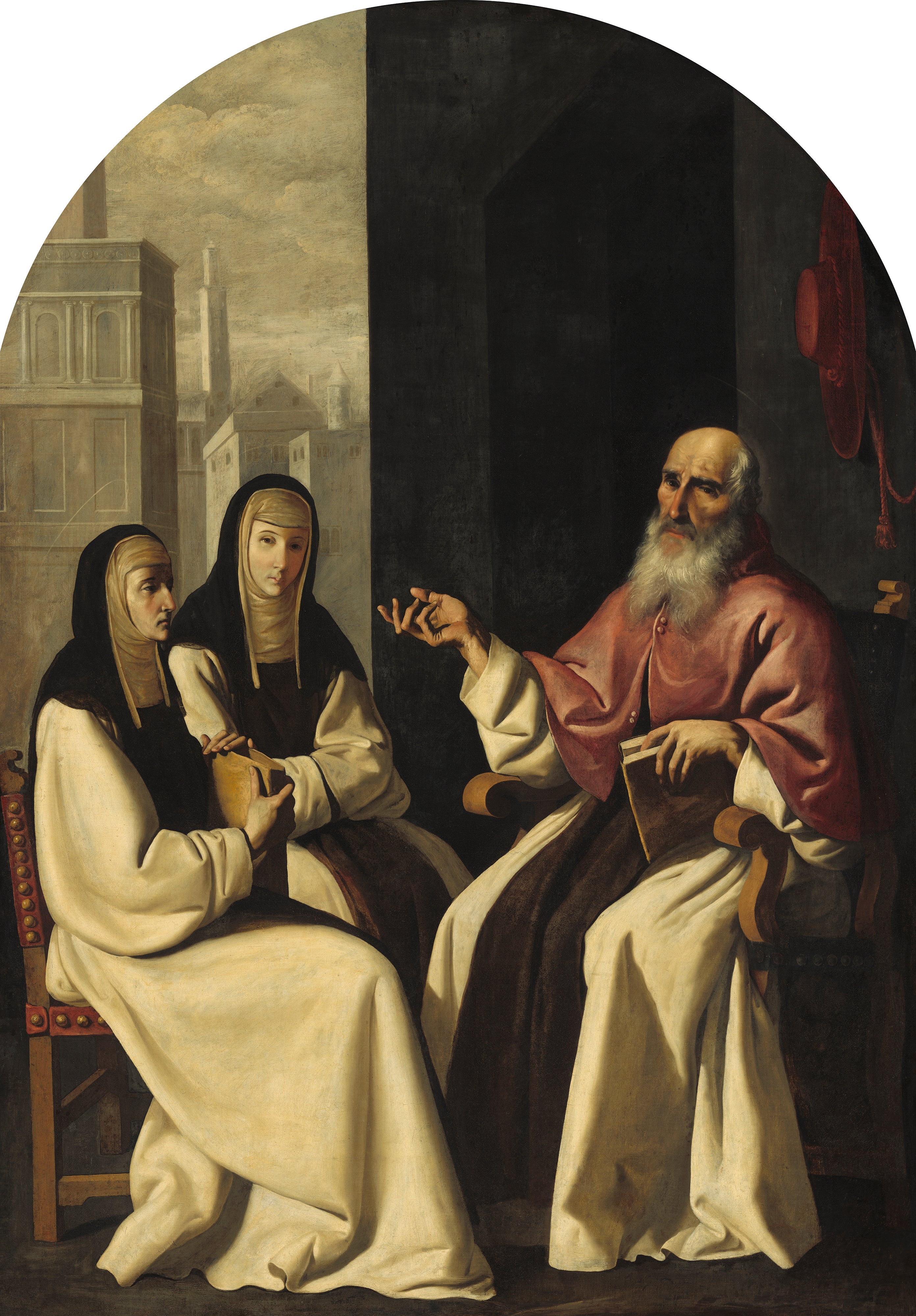 Saint Jérôme avec sainte Paule et saint Eustochium - Francisco de Zurbarán