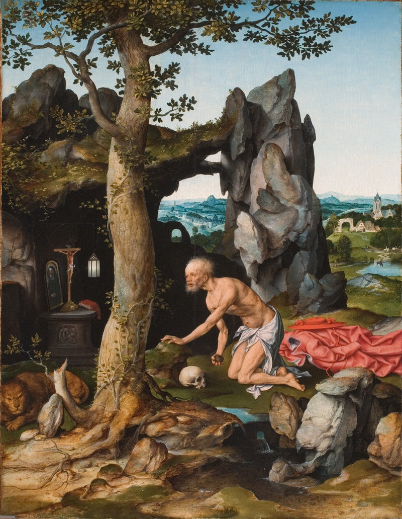 Saint Jérôme en pénitent dans le désert - Joos van Cleve