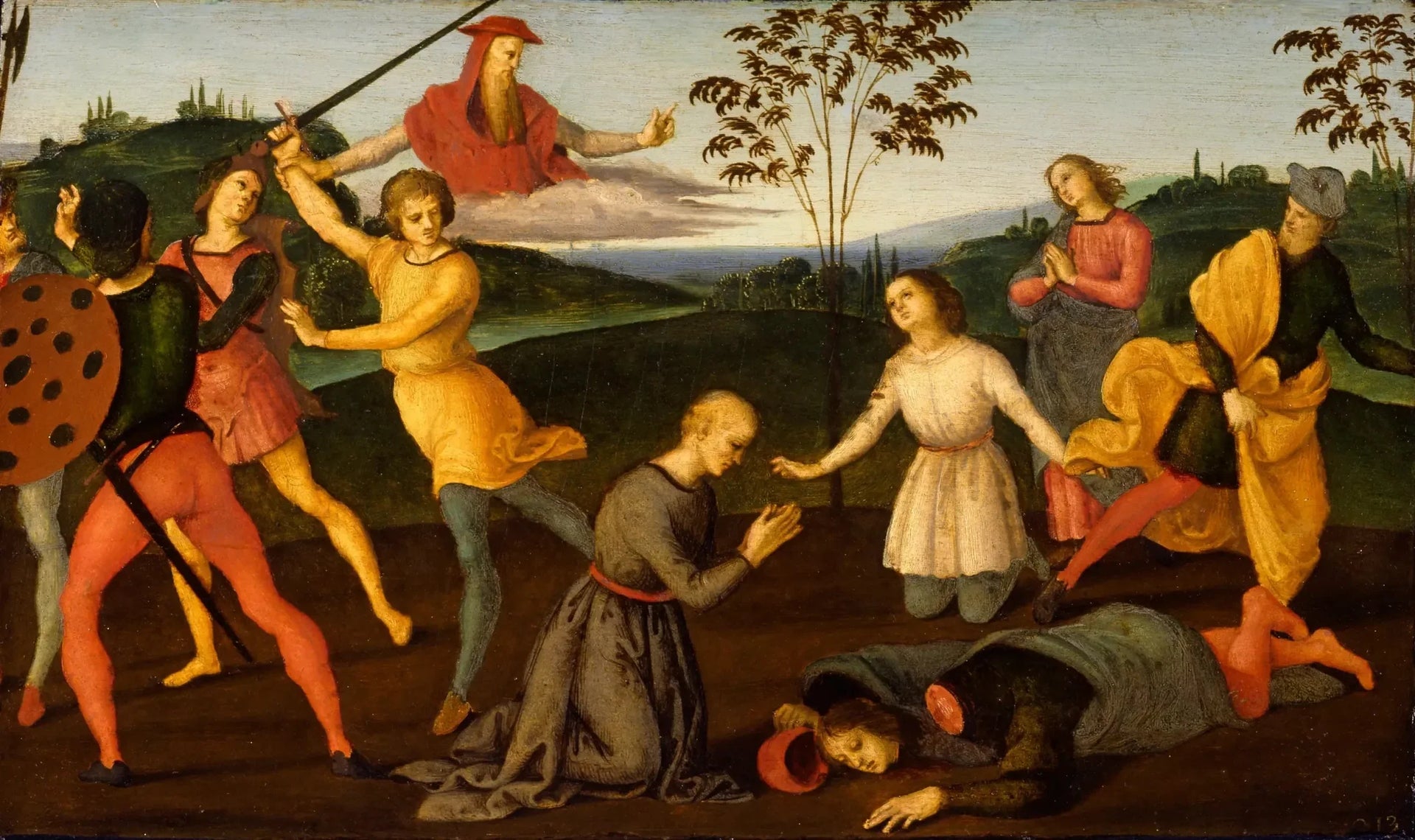Saint Jérôme punissant l'hérétique Sabinien - Raphaël Sanzio image 1 reproduction artisanale de tableau