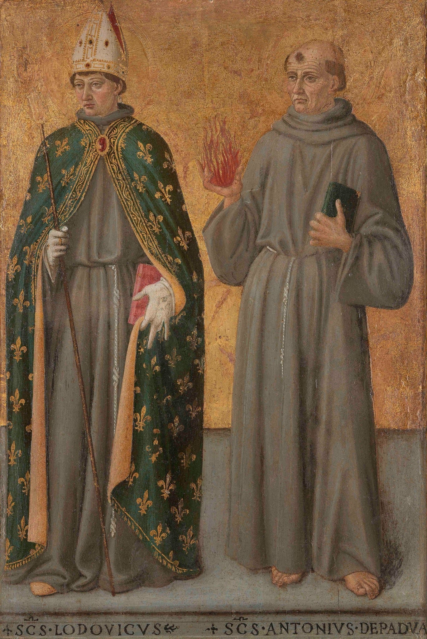Saint Louis de Toulouse et Saint Antoine de Padoue - Cosimo Rosselli