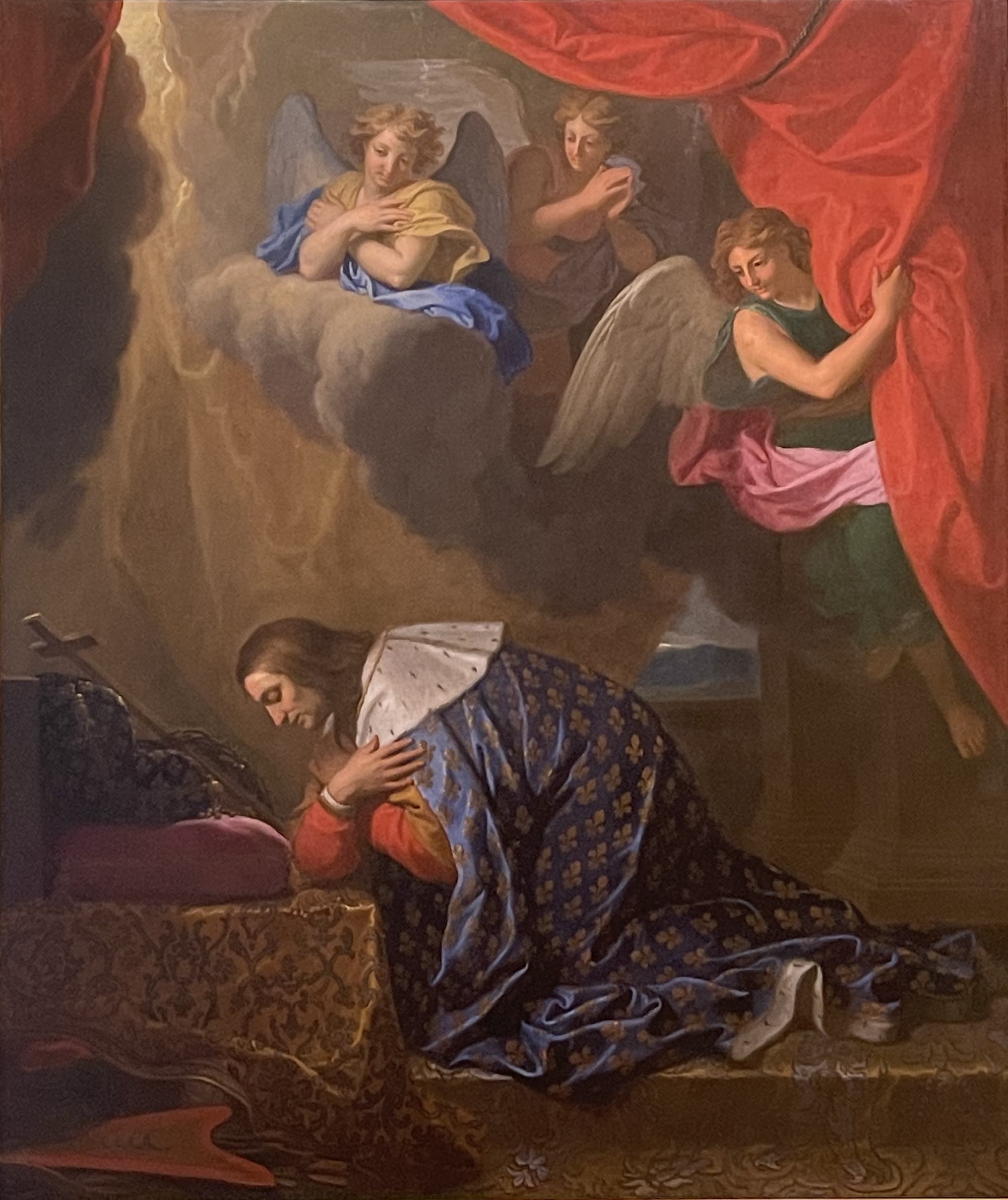 Saint Louis en prière, vénérant la couronne d'épines - Charles Le Brun