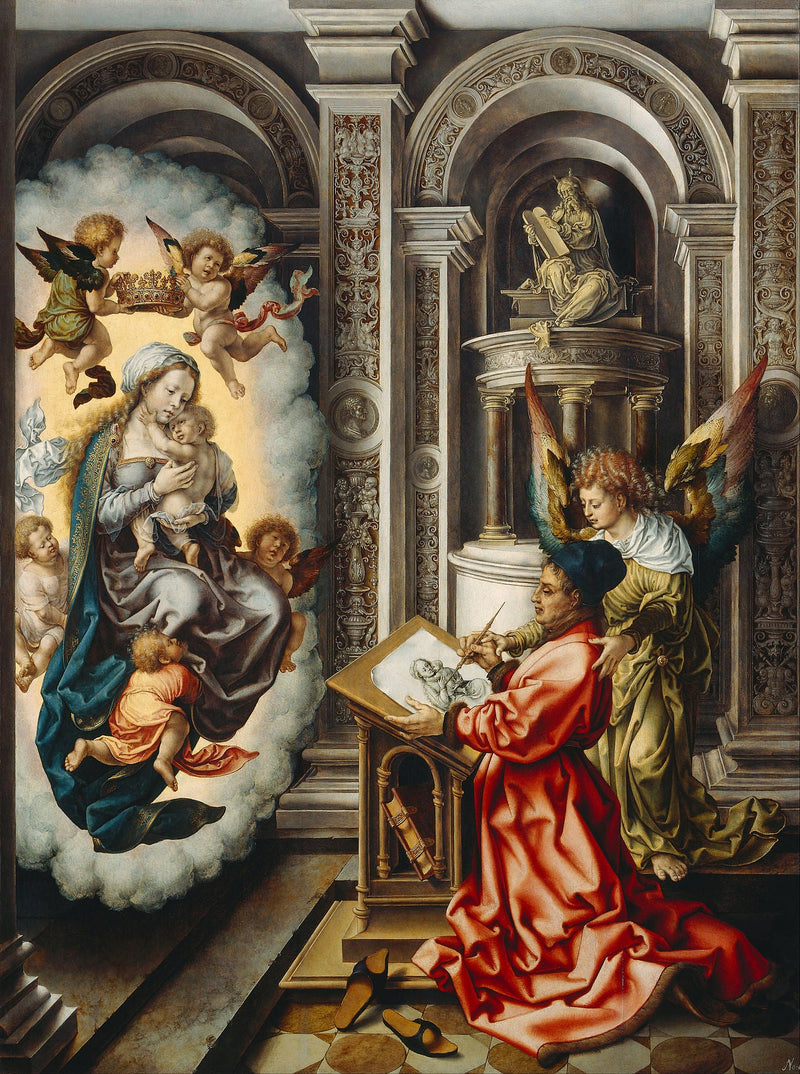 Saint Luc peignant la Vierge - Jan Gossaert