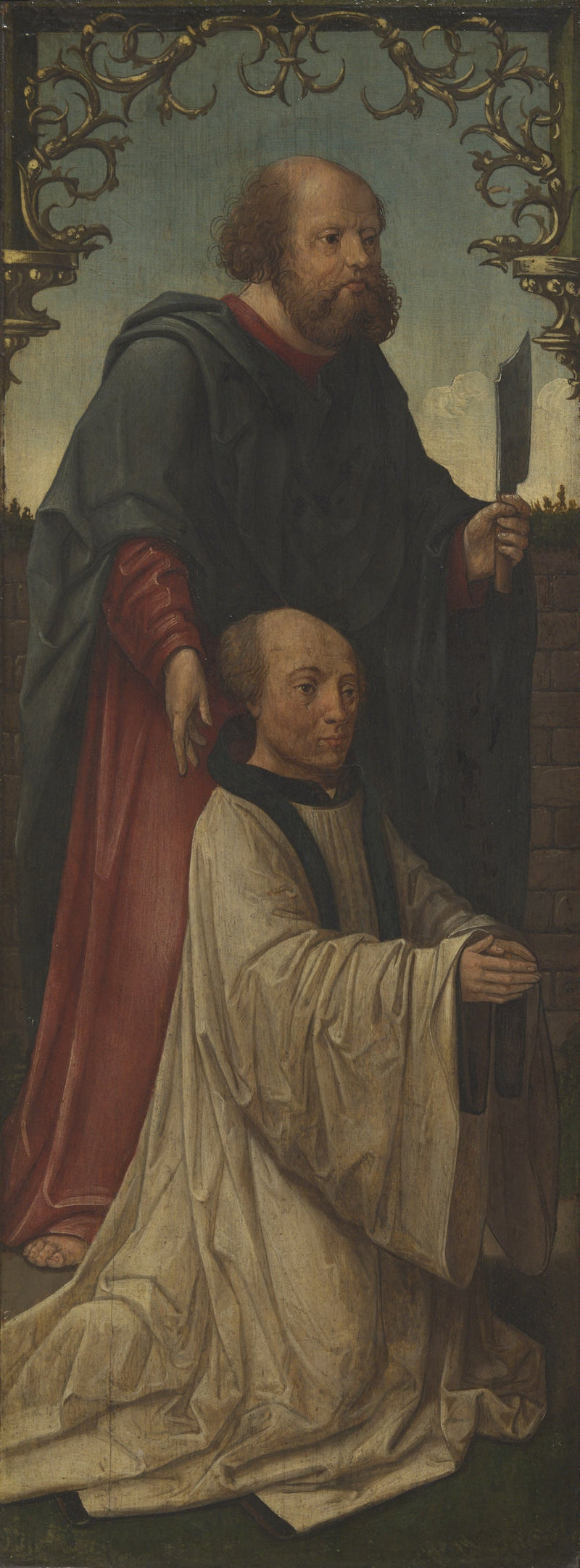 Saint Matthias (?) et un donateur ; Saint André (au revers) - Jacob Cornelisz van Oostsanen