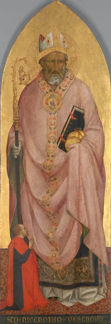 Saint Nicolas de Bari avec un donateur - Agnolo Gaddi