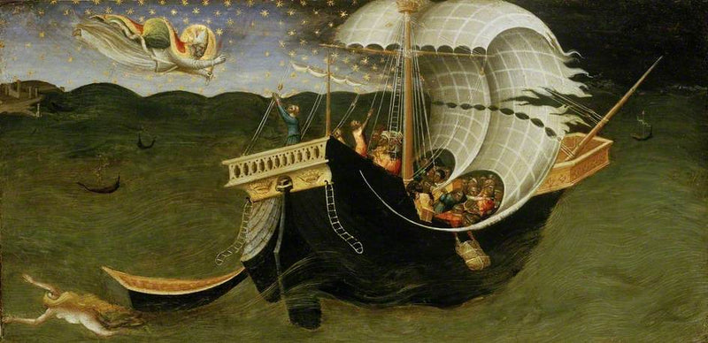 Saint Nicolas de Bari chasse la tempête - Bicci di Lorenzo