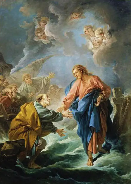 Saint Pierre marchant sur les eaux - François Boucher - Alpha Reproduction
