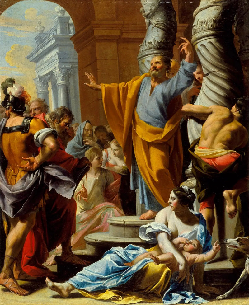 Saint Pierre prêchant à Jérusalem - Charles Poerson