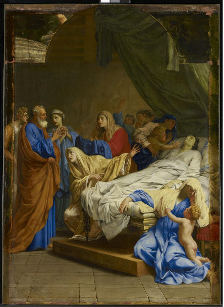 Saint Pierre ressuscite la veuve Tabitha - Eustache Le Sueur