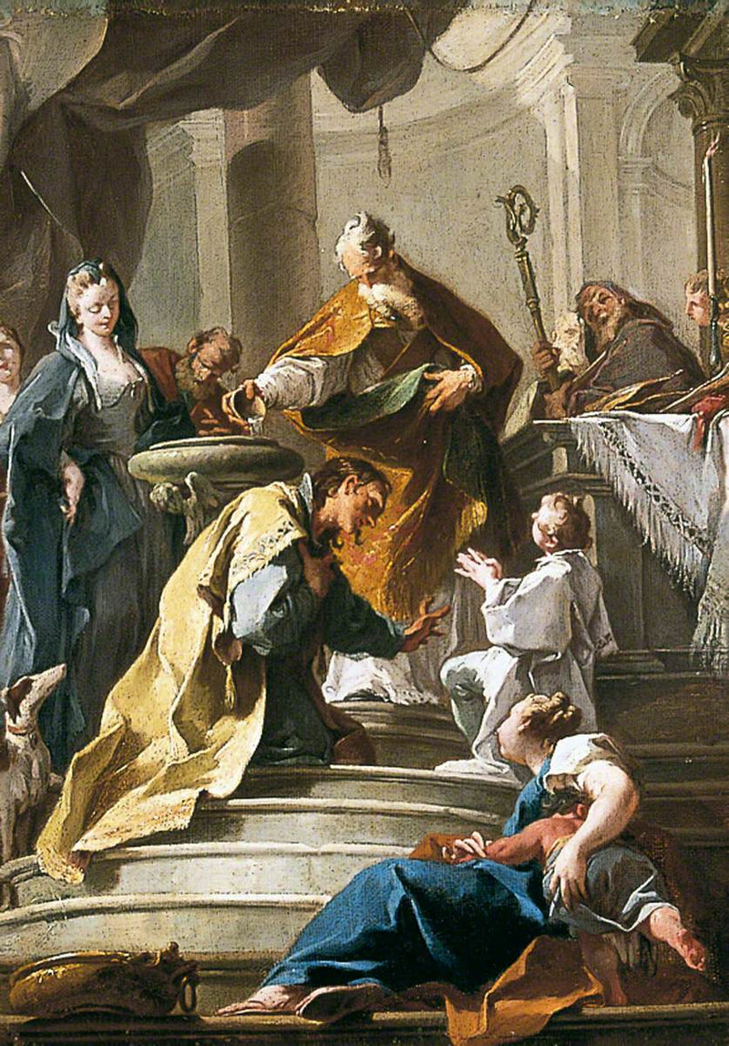 Saint Prosdocime baptisant saint Daniel - Giovanni Battista Pittoni