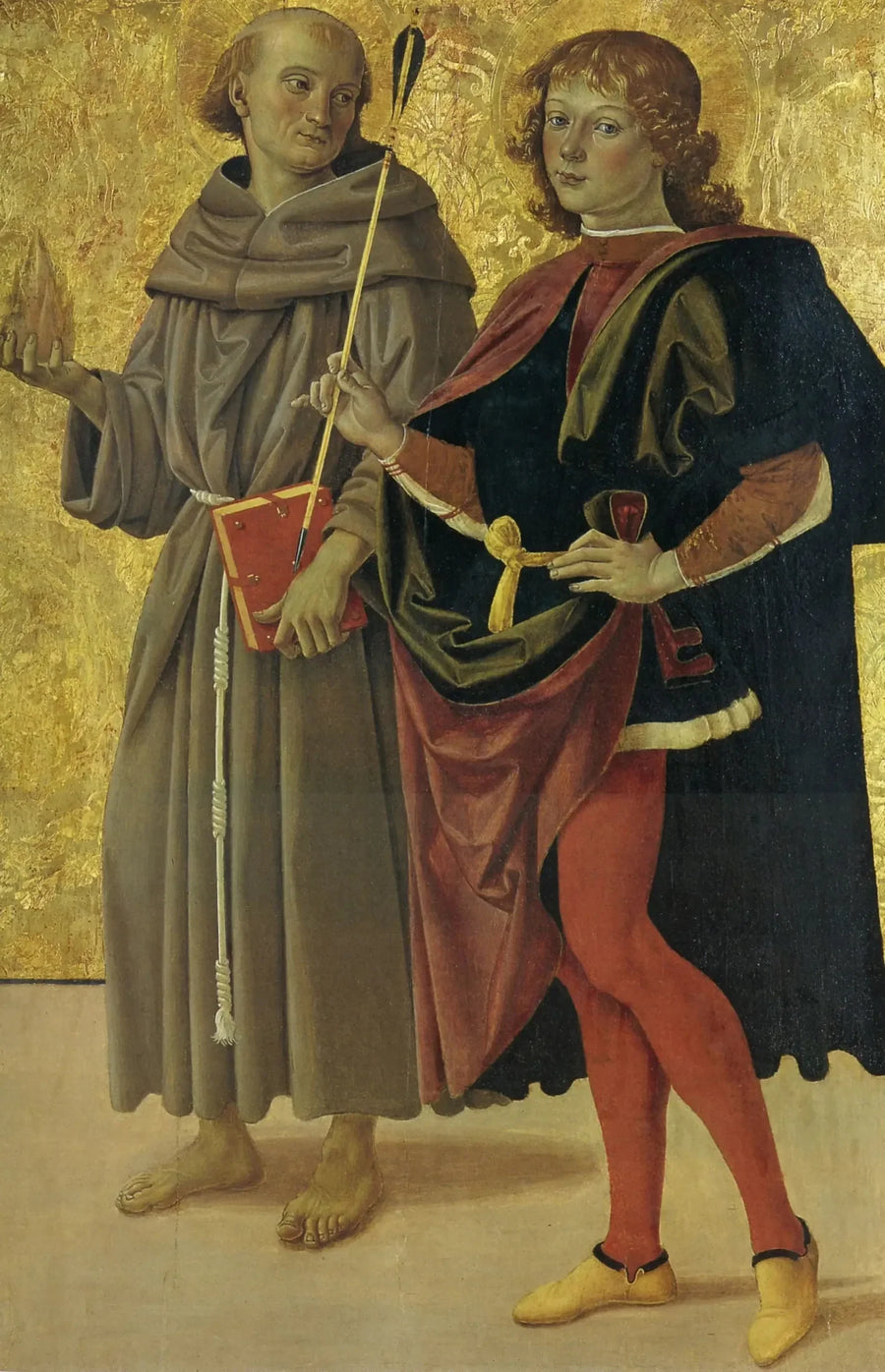 Saint Sébastien et un saint franciscain - Pietro Perugino