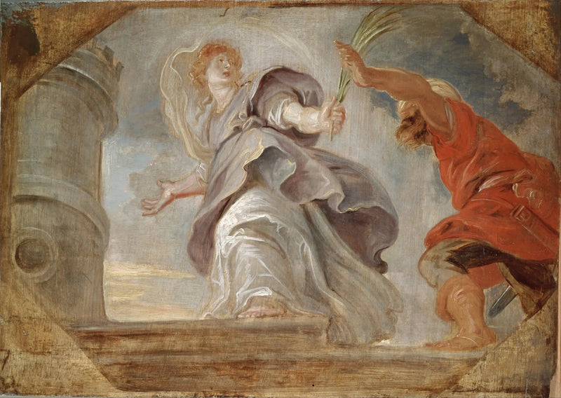 Sainte Barbe fuyant son père - Peter Paul Rubens