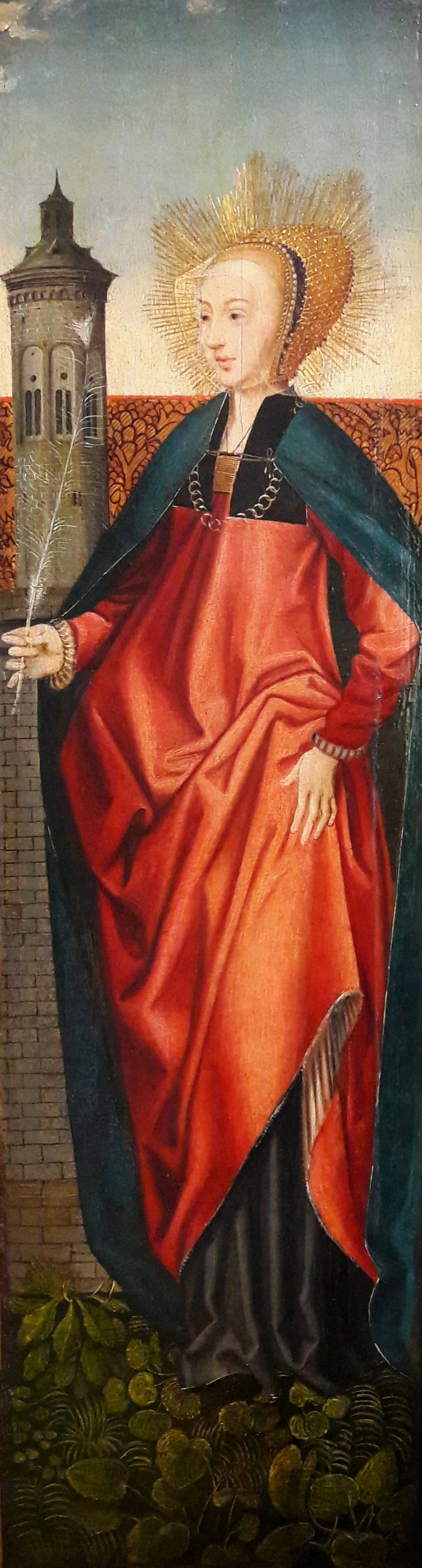 Sainte Barbe. - Jacob Cornelisz van Oostsanen