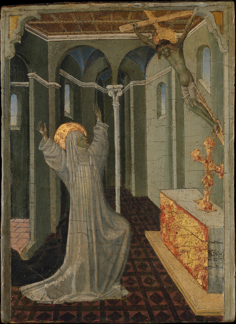 Sainte Catherine de Sienne recevant les stigmates - Giovanni di Paolo