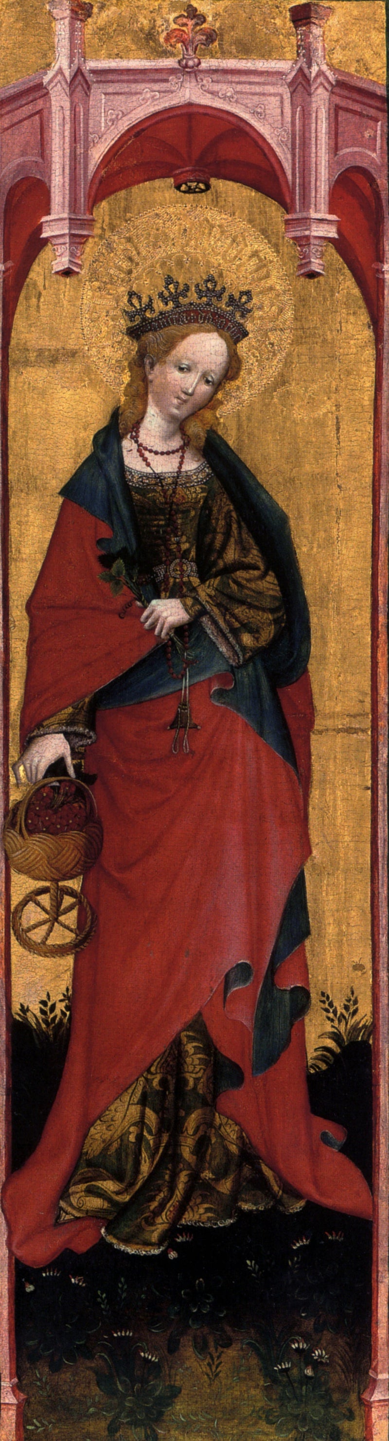 Sainte Dorothée de l'église Sainte-Walburge de Soest, aile d'un tabernacle - Conrad von Soest