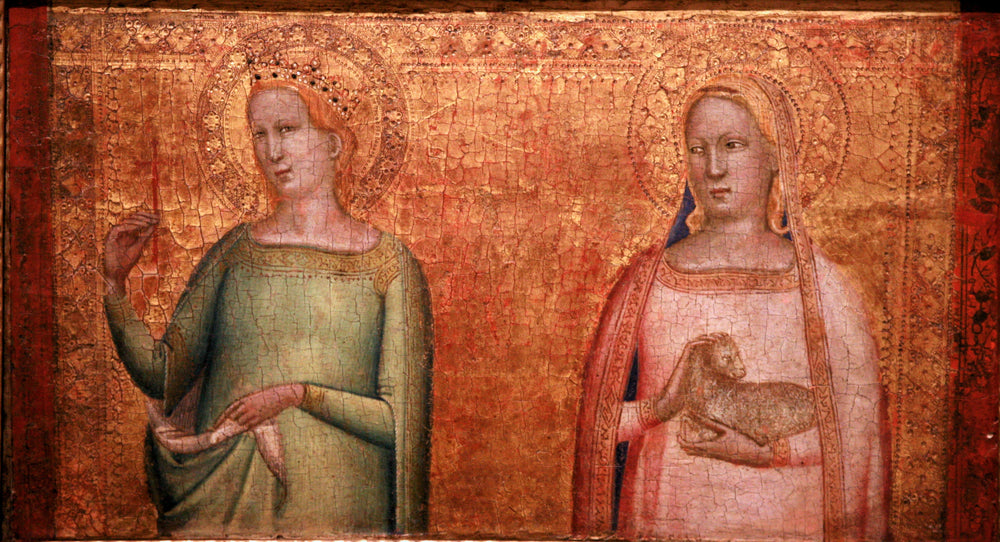 Sainte Marguerite et Sainte Agnès - Bernardo Daddi - Alpha Reproduction