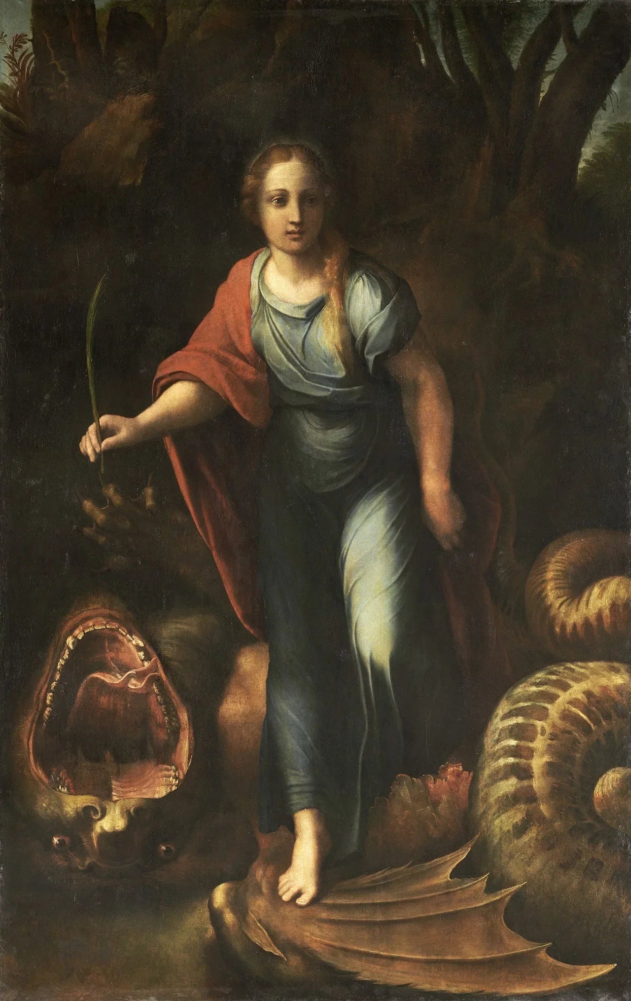 Sainte Marguerite - Giulio Romano image 1 copie de tableau peinte à la main