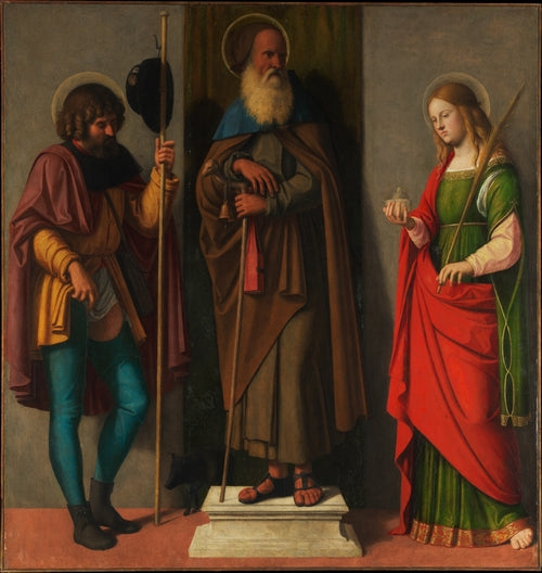 Saints Roch, Antoine Abbé et Lucie - Cima da Conegliano