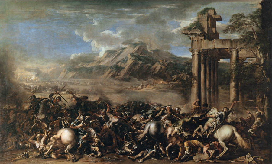 Bataille héroïque avec fauves - Salvator Rosa