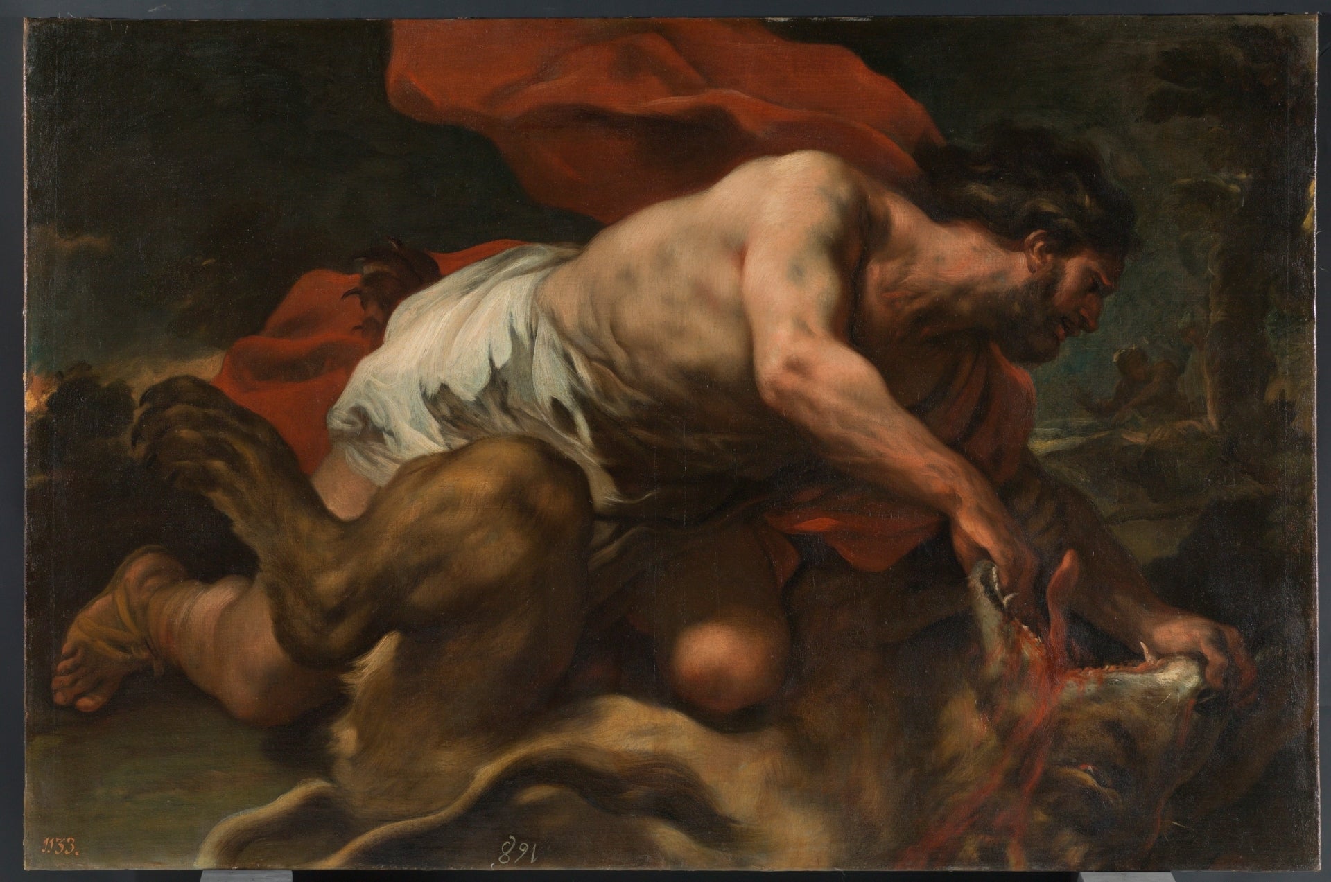 Samson et le lion - Luca Giordano